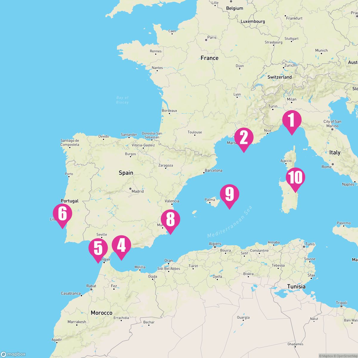 10 Night Western Mediterranean (Genoa Roundtrip)