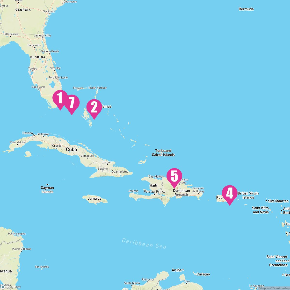 Caribbean & Antilles from Miami