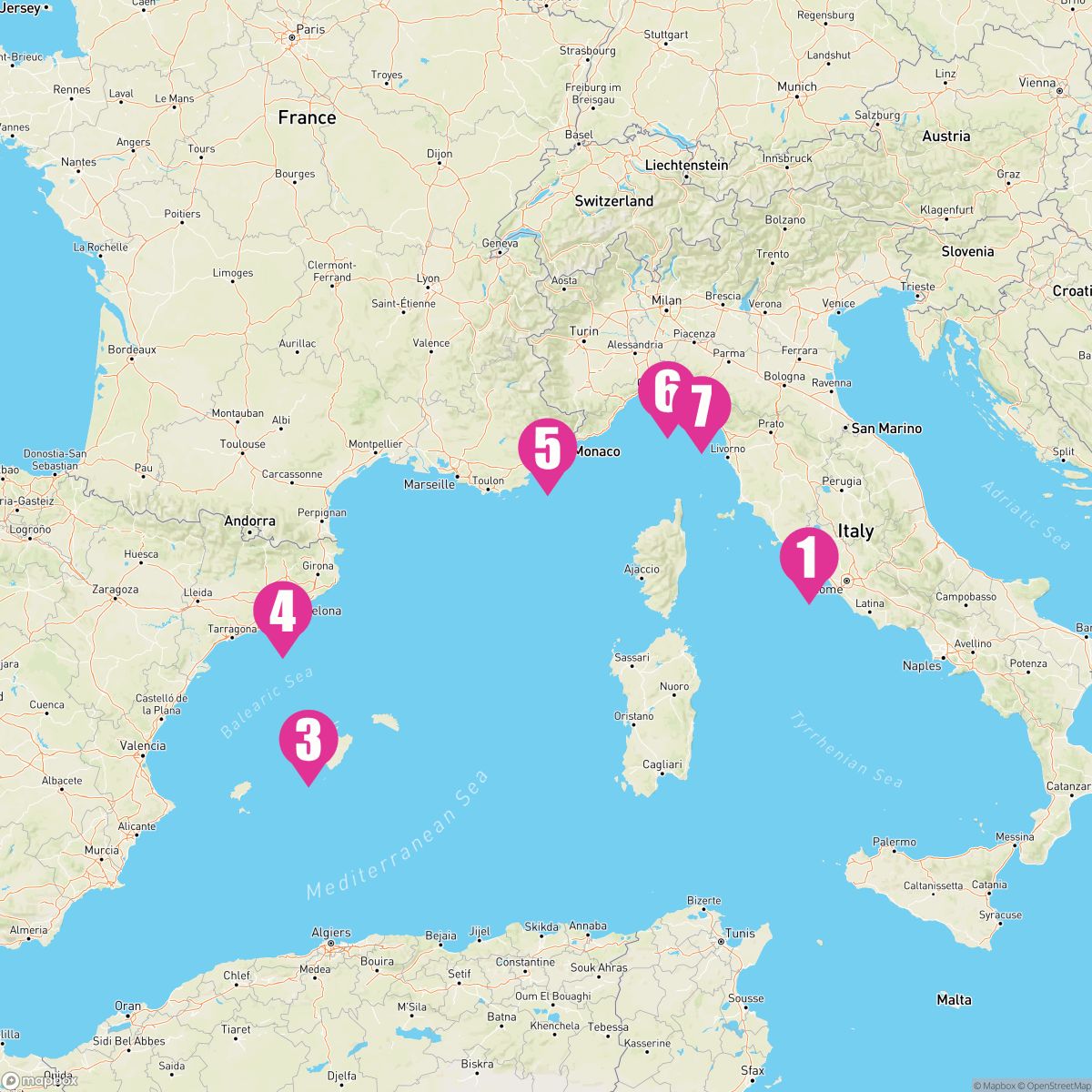7 Night Western Mediterranean (Rome Roundtrip)