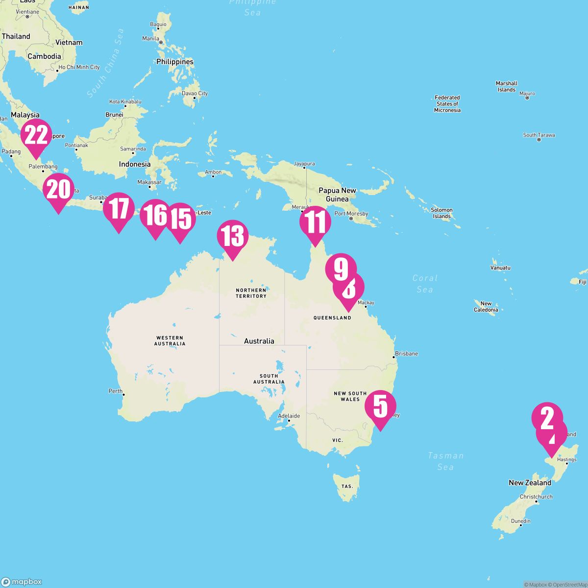 22 Night Oceania To Indonesia (Auckland To Singpoare)