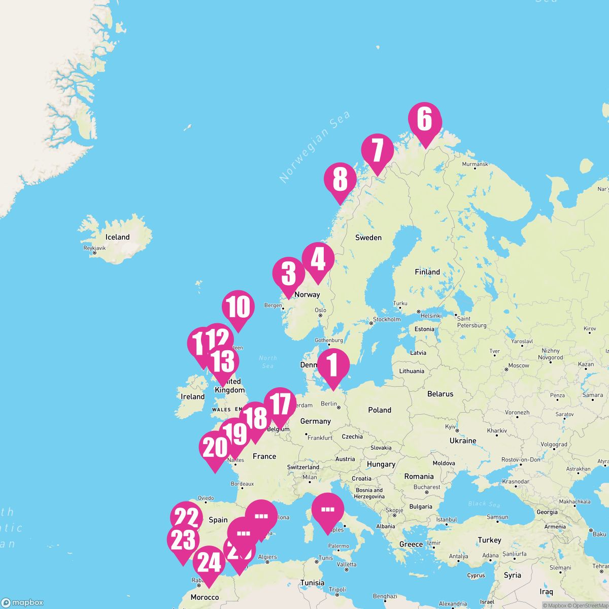 28 Night North Cape The Midnight Sun & Iberian Adventure (Copenhagen To Rome)