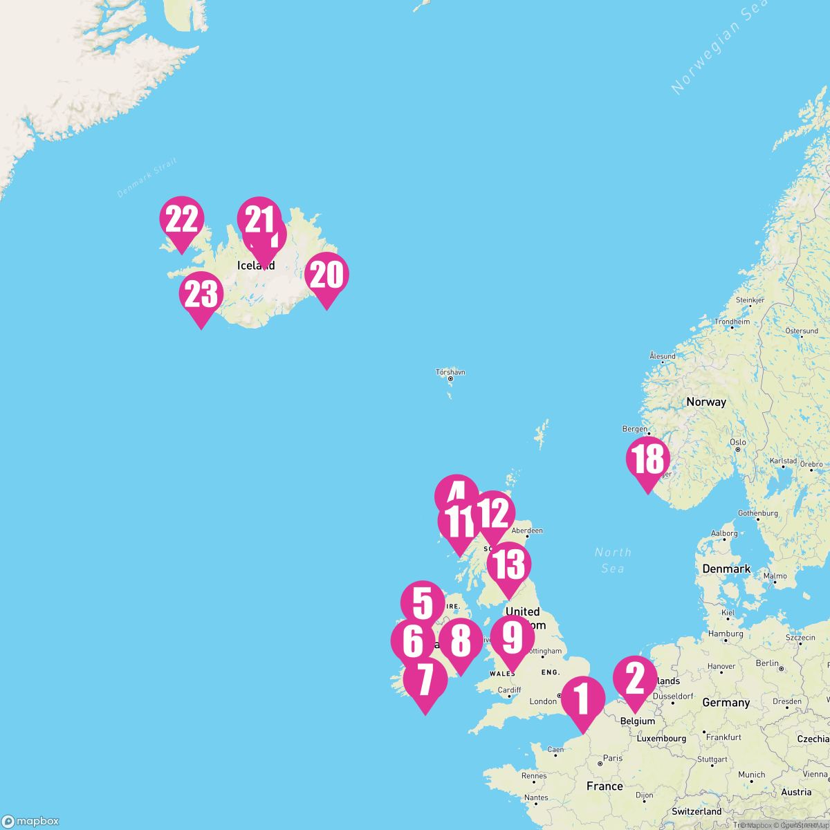 28 Night British Isles & Viking Trails: Ireland & Reykjavík (Dover Roundtrip)
