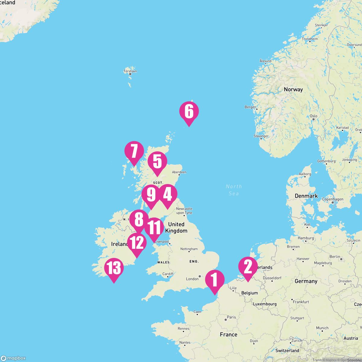 14 Night Wild British Isles: Belfast Evening Stay (Dover Roundtrip)