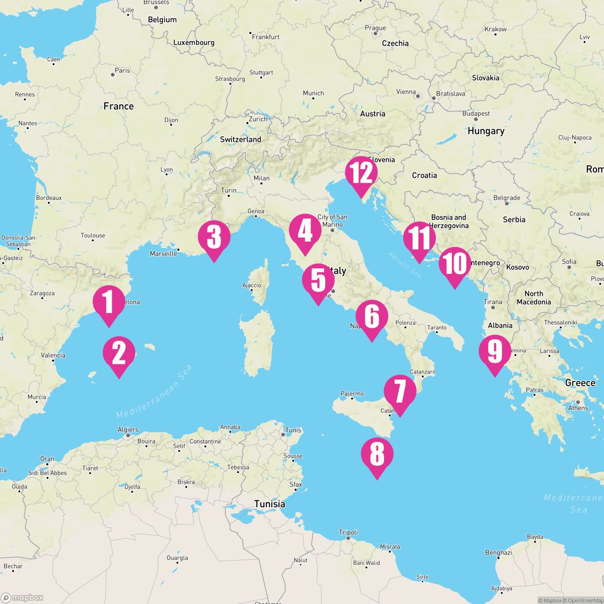 11 Night Mediterranean: Italy France & Greece (Barcelona To Trieste)