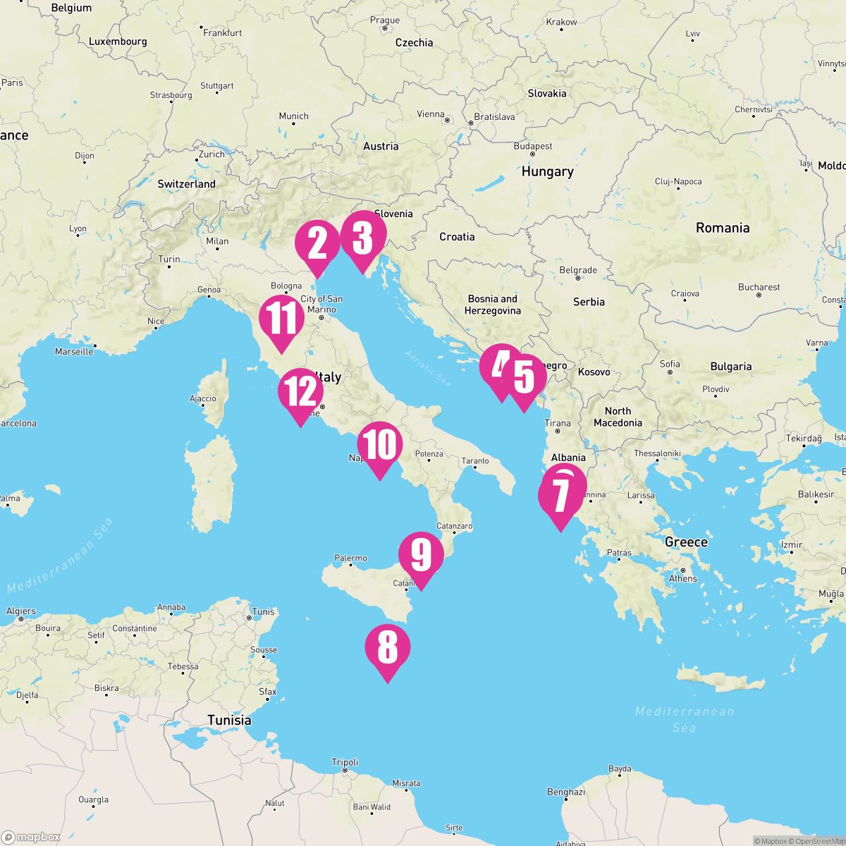11 Night Mediterranean: Italy Greece & Croatia (Trieste To Rome)