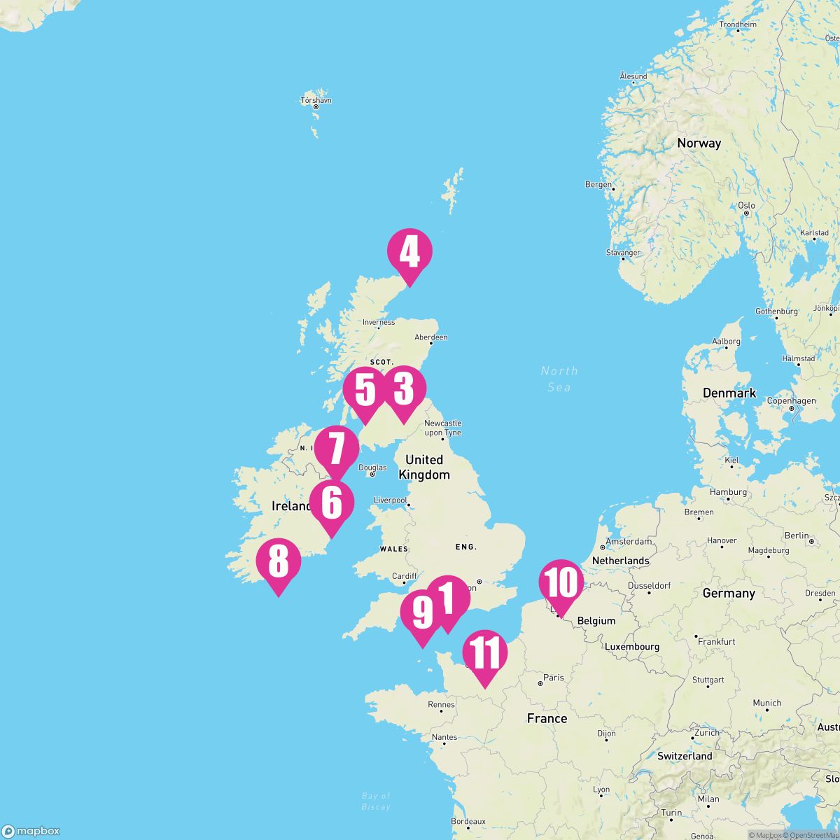 British Isles: England, Ireland & Scotland