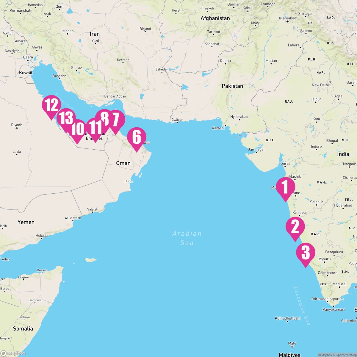 12 Night Middle East: India Oman & Uae (Mumbai To Doha)