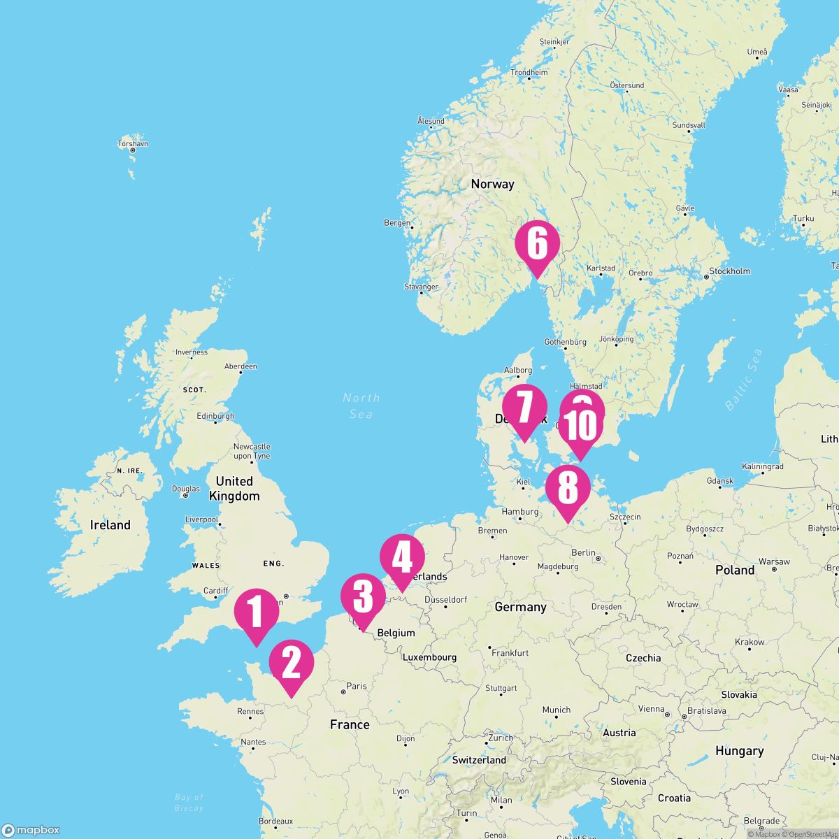 9 Night Europe: France Germany & Norway (Southampton To Copenhagen)