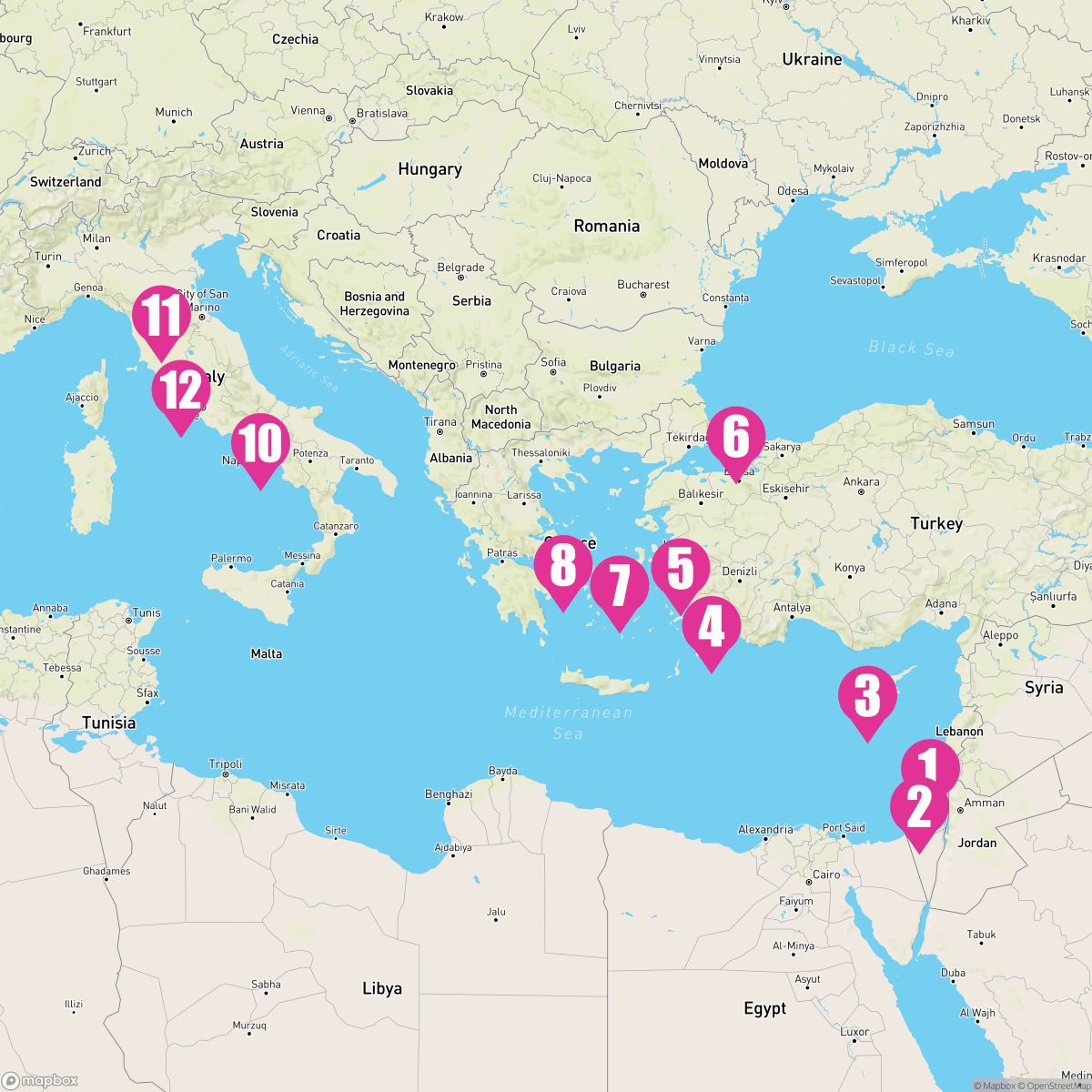11 Night Mediterranean: Italy Greece & Turkey (Haifa To Rome)