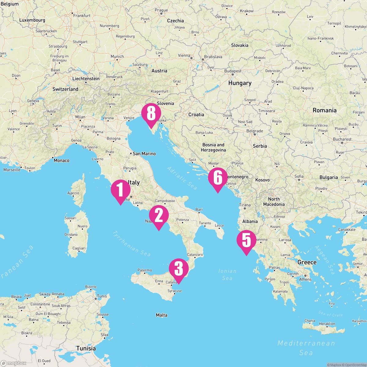 7 Night Mediterranean: Italy Greece & Croatia (Rome To Trieste)