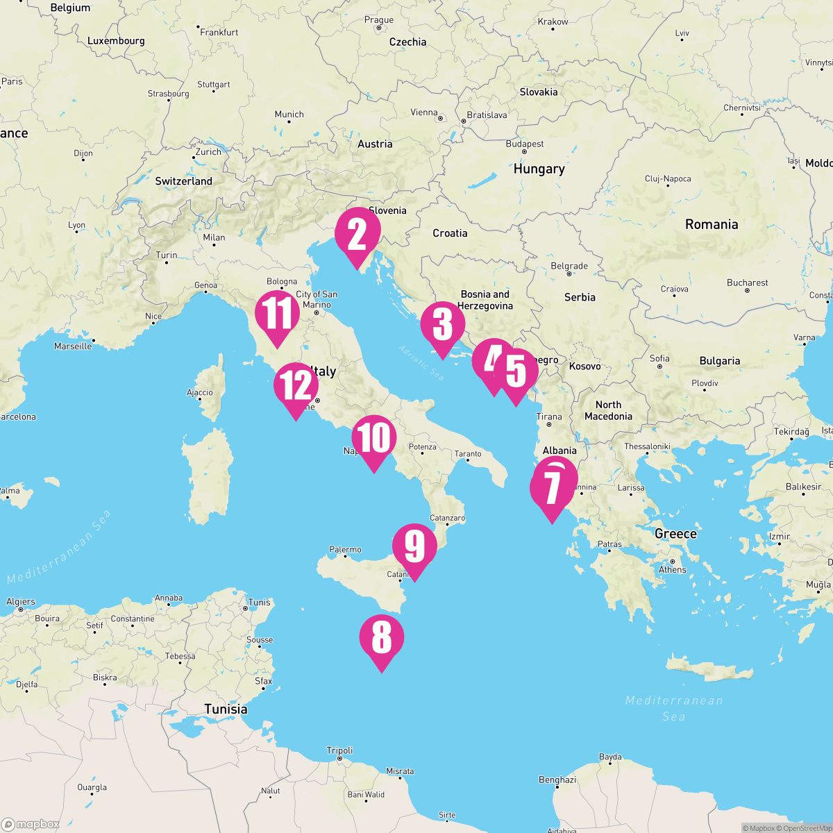 11 Night Mediterranean: Italy Greece & Croatia (Trieste To Rome)