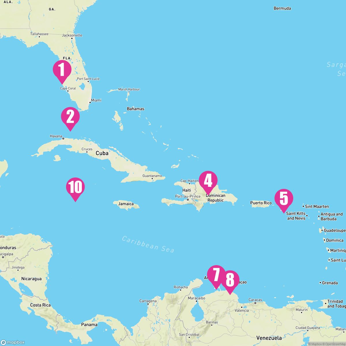 11 Night Caribbean: Curacao Aruba & Dominican Republic (Tampa Roundtrip)