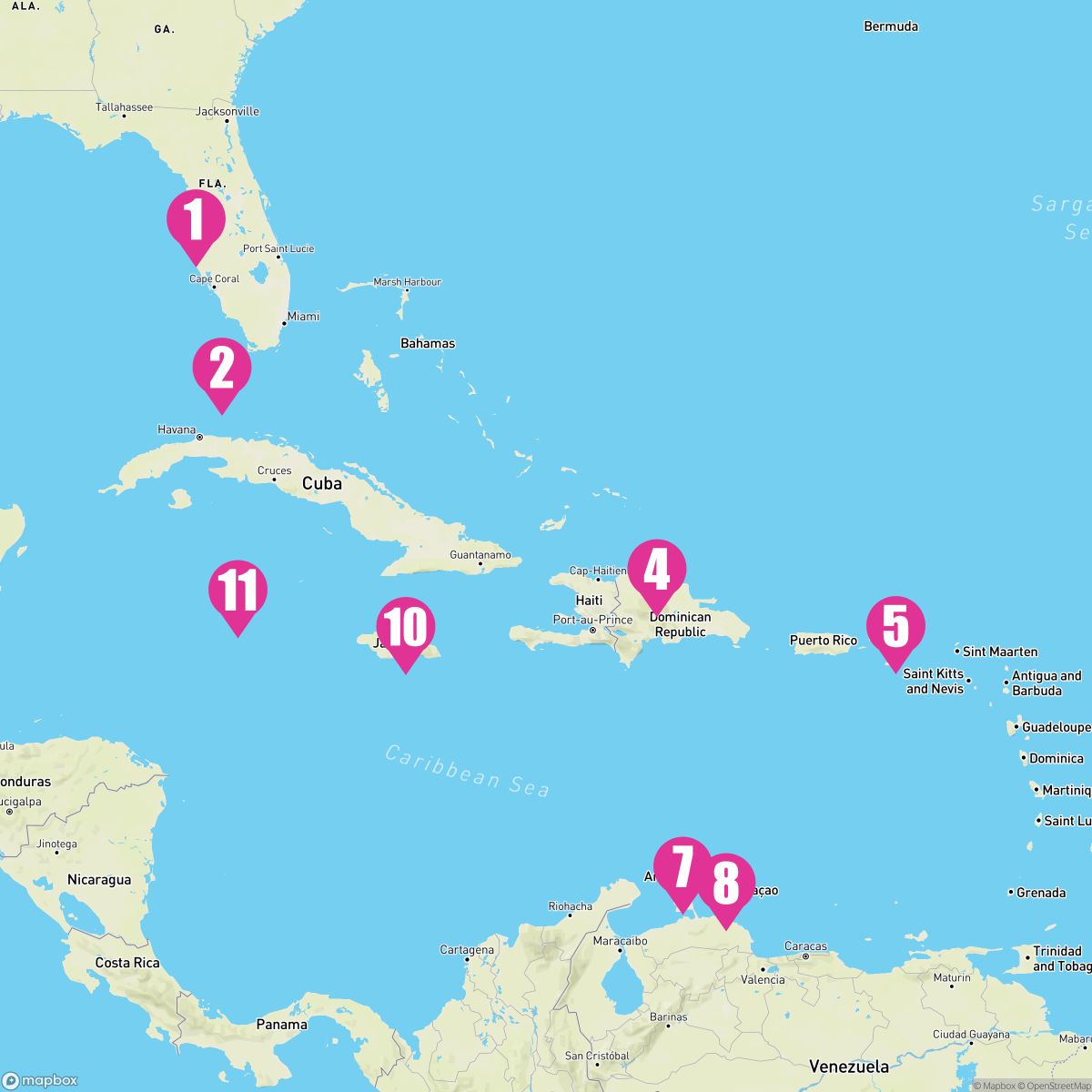 12 Night Caribbean: Curacao Aruba & Dominican Republic (Tampa Roundtrip)