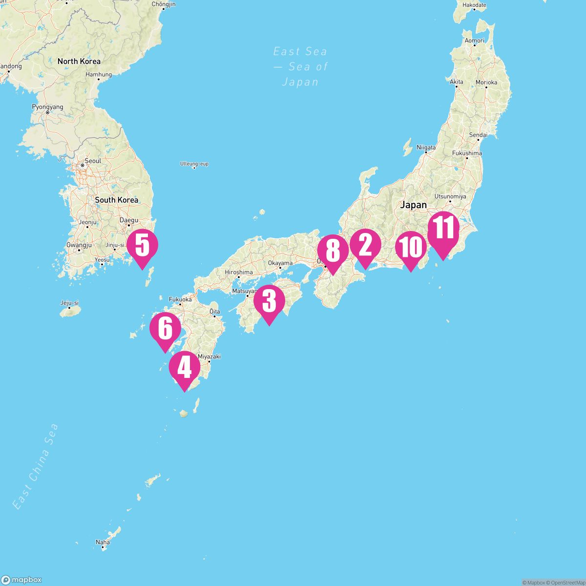 10 Night Asia: Kobe Nagoya Busan & Mt. Fuji (Tokyo Roundtrip)