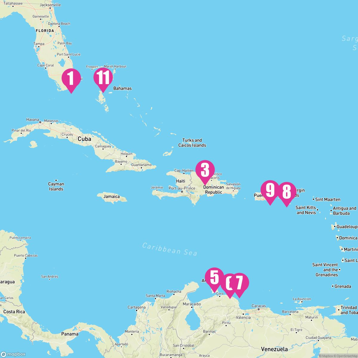 11 Night Caribbean: Curacao Aruba & Dominican Republic (Miami Roundtrip)