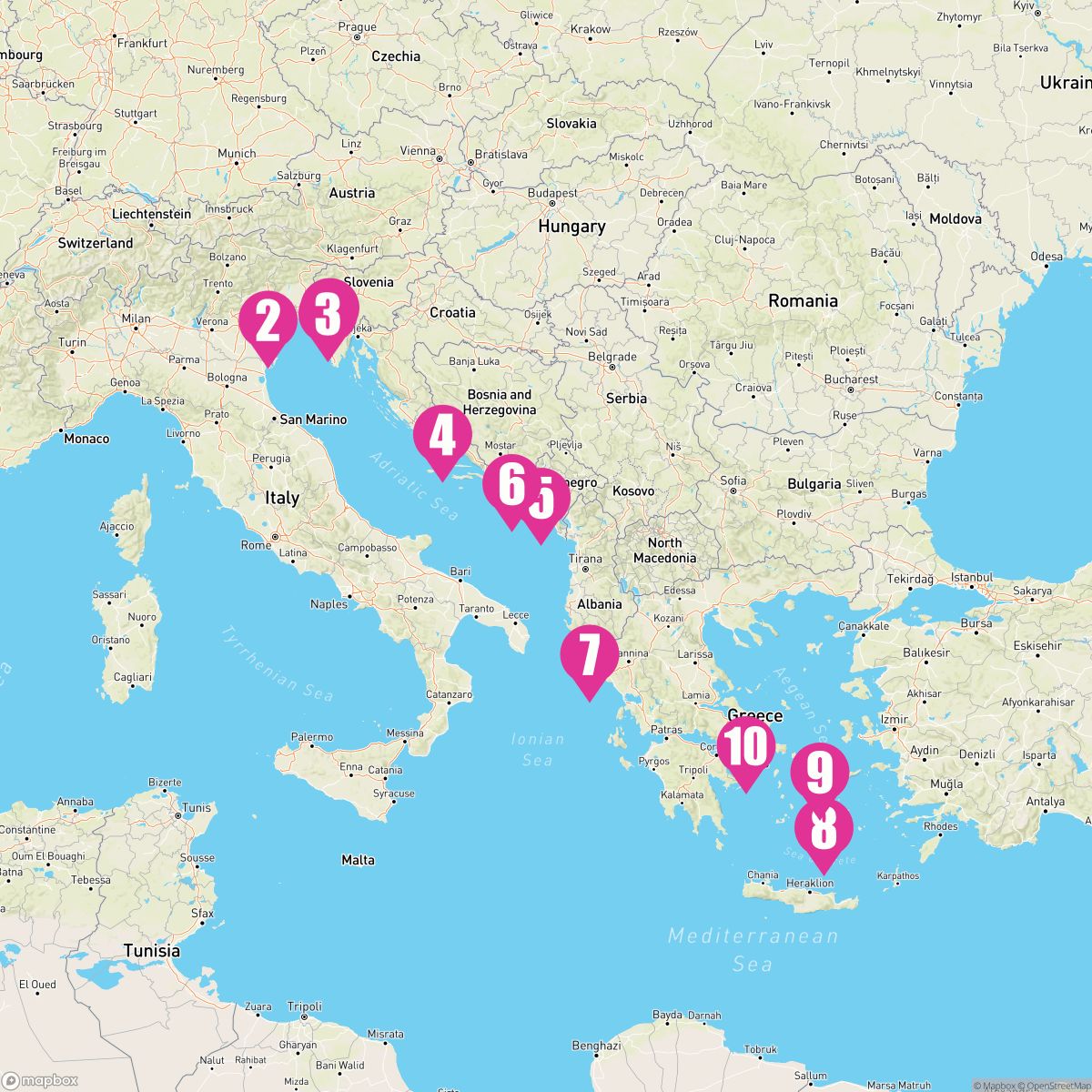 9 Night Greek Isles: Santorini Mykonos & Croatia (Trieste To Athens)