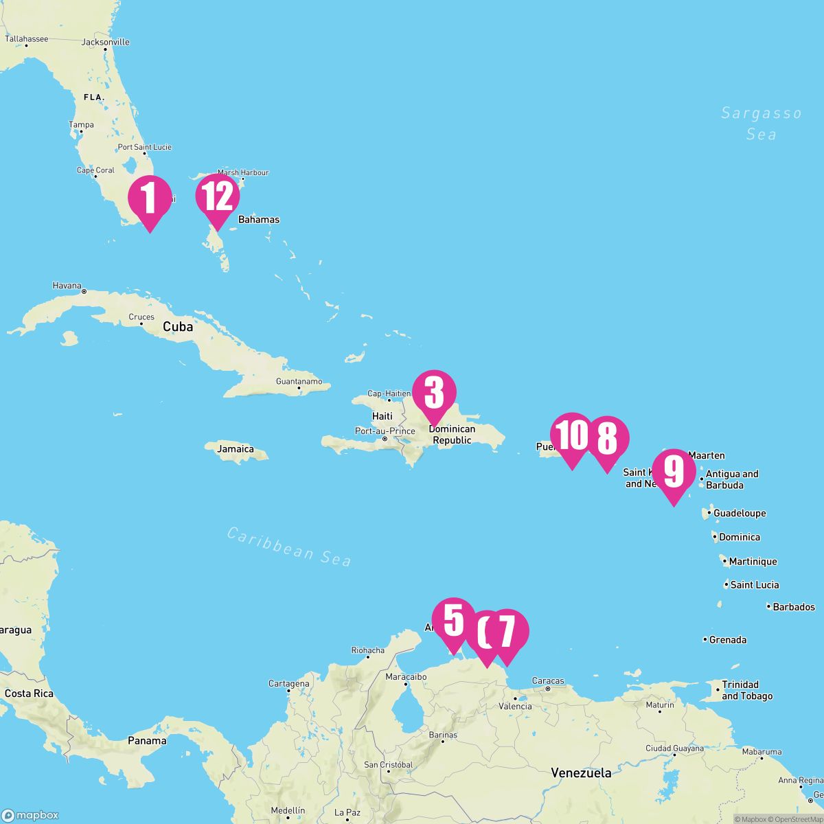 12 Night Caribbean: Curacao Aruba & Dominican Republic (Miami Roundtrip)