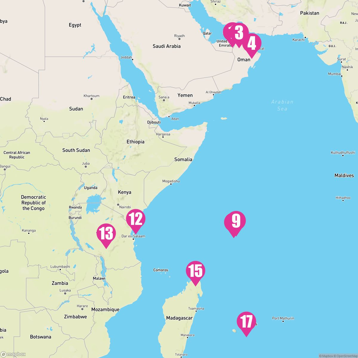 16 Night Emirates & Africa: Seychelles Kenya Tanzania & Oman (Dubai To Port Louis)