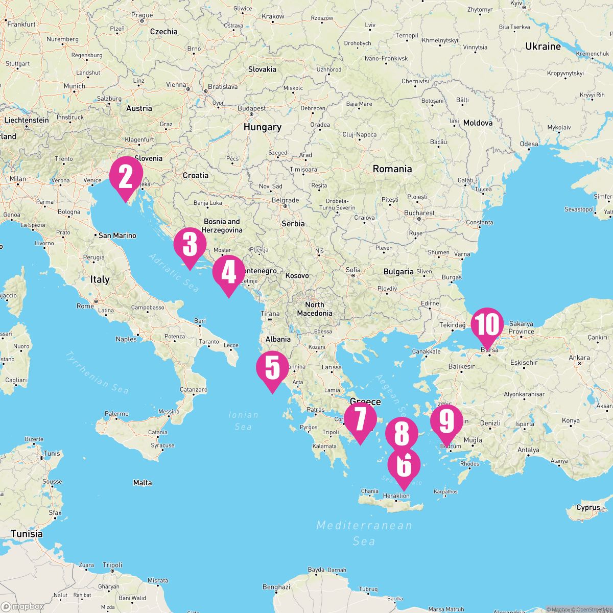 9 Night Greek Isles: Santorini Athens & Croatia (Trieste To Istanbul)