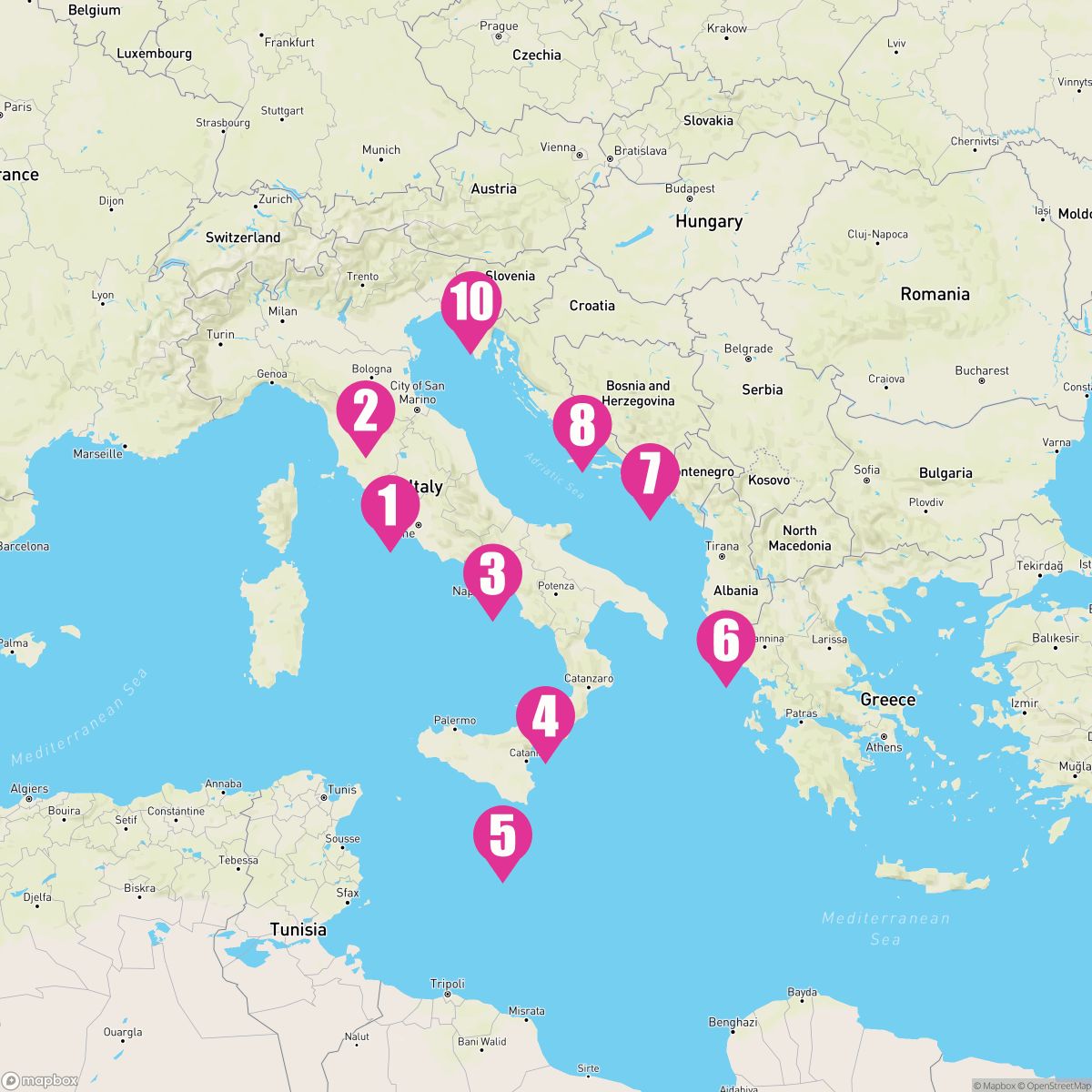 9 Night Mediterranean: Italy Greece Croatia & Malta (Rome To Trieste)