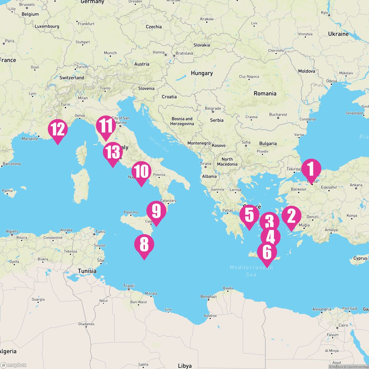 12 Night Greek Isles & Italy: Santorini Athens & Florence (Istanbul To Rome)