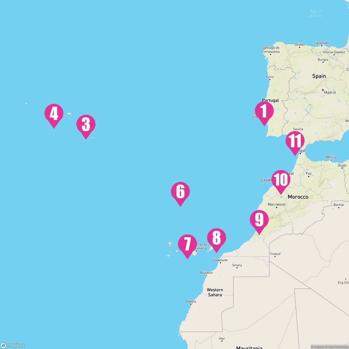 11 Night Europe: Spain Morocco & Azores (Lisbon Roundtrip)