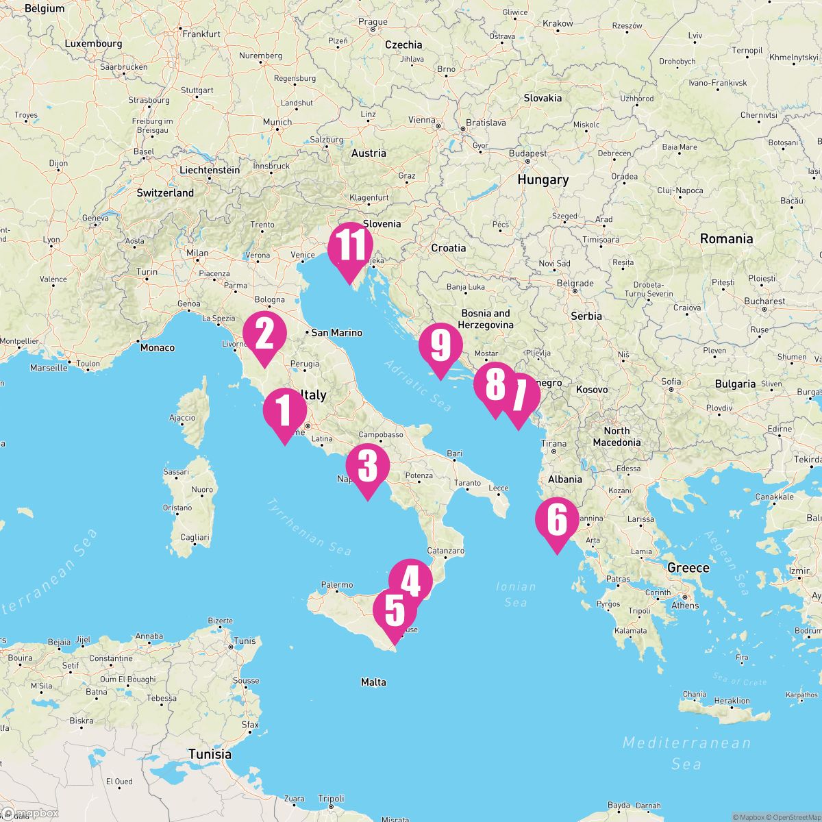 10 Night Mediterranean: Italy Greece & Croatia (Rome To Trieste)