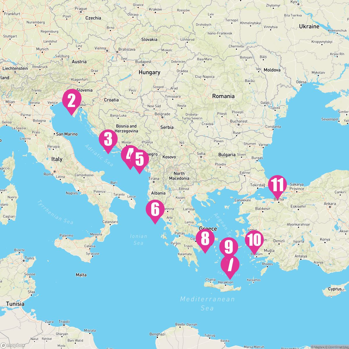 10 Night Greek Isles: Santorini Athens & Croatia (Trieste To Istanbul)