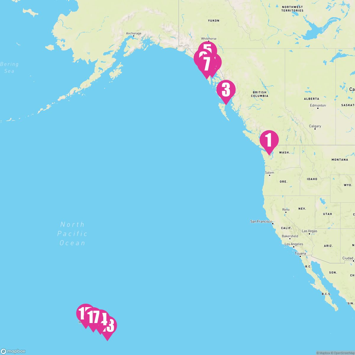 16 Night Alaska: Glacier Bay Skagway & Kauai (Vancouver To Honolulu)