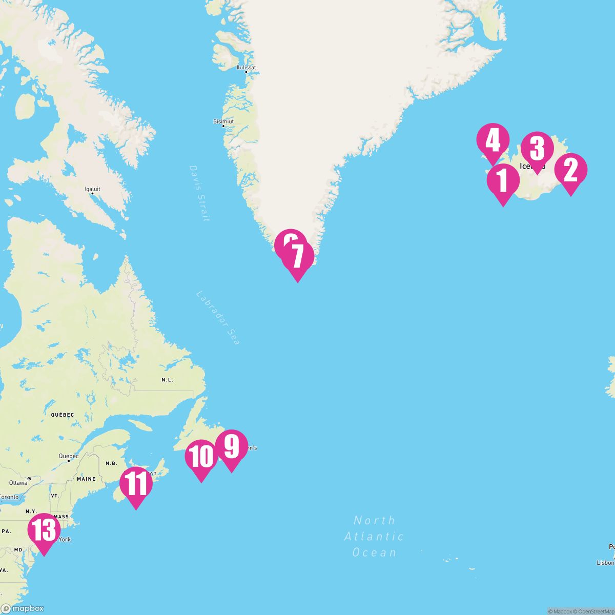 12 Night Northern Europe: Iceland Greenland & Canada (Reykjavik To New York)