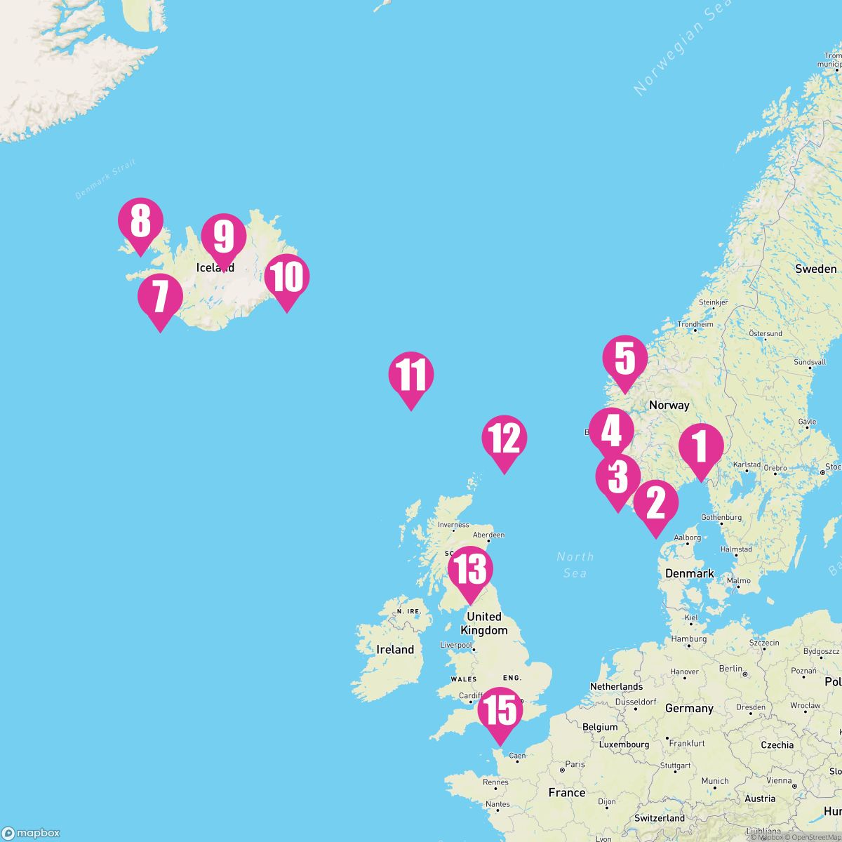 Northern Europe: Iceland, Norway to London