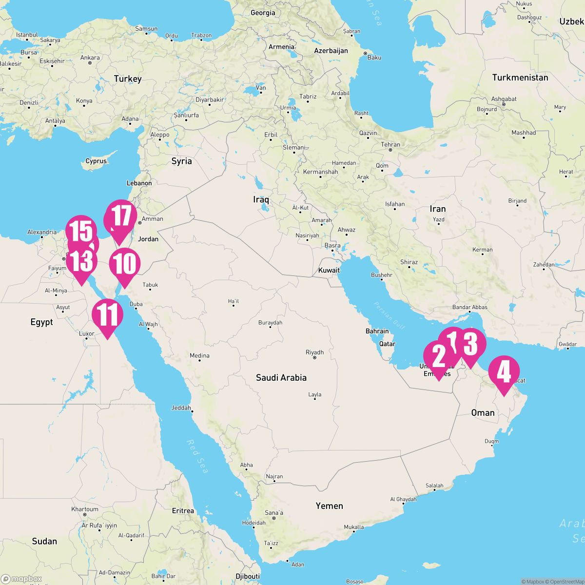 16 Night Egypt Jordan Israel & Oman (Dubai To Haifa)