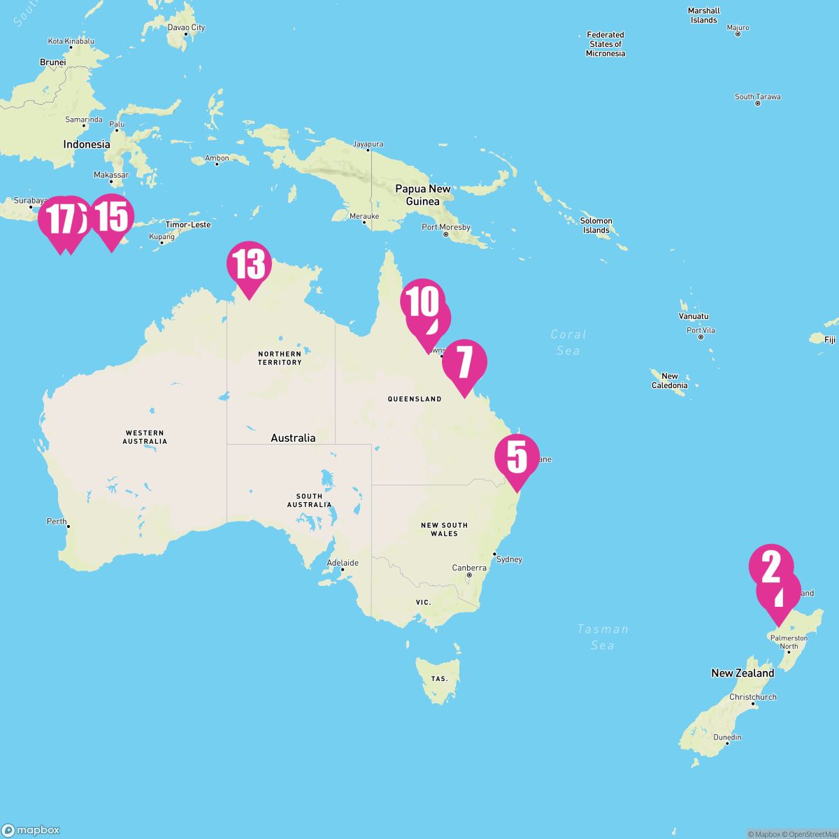 16 Night Australia To Bali: Brisbane Komodo & Cairns (Auckland To Benoa)