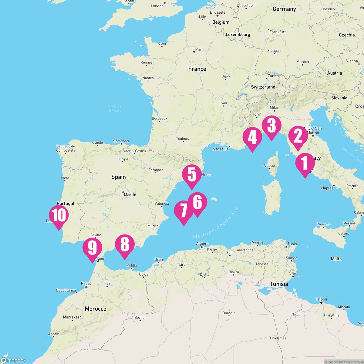 9 Night Mediterranean: Italy France & Spain (Rome To Lisbon)
