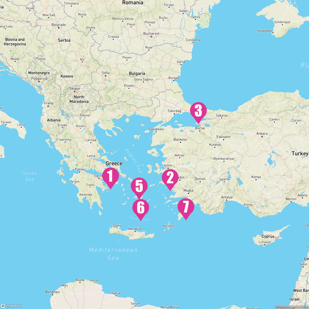 7 Night Greek Isles: Santorini Rhodes & Istanbul (Athens Roundtrip)