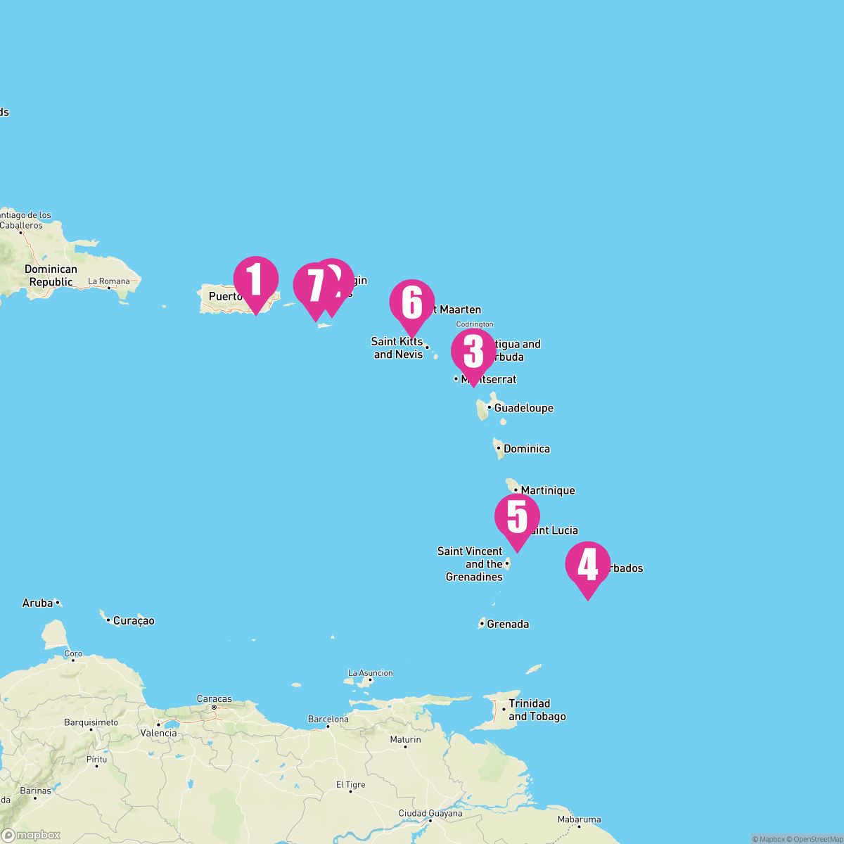 7 Night Caribbean: Barbados St. Lucia & Antigua (San Juan Roundtrip)