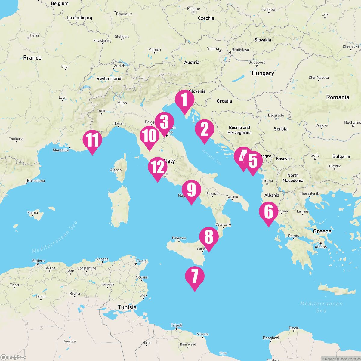 11 Night Mediterranean: Italy France & Greece (Trieste To Rome)