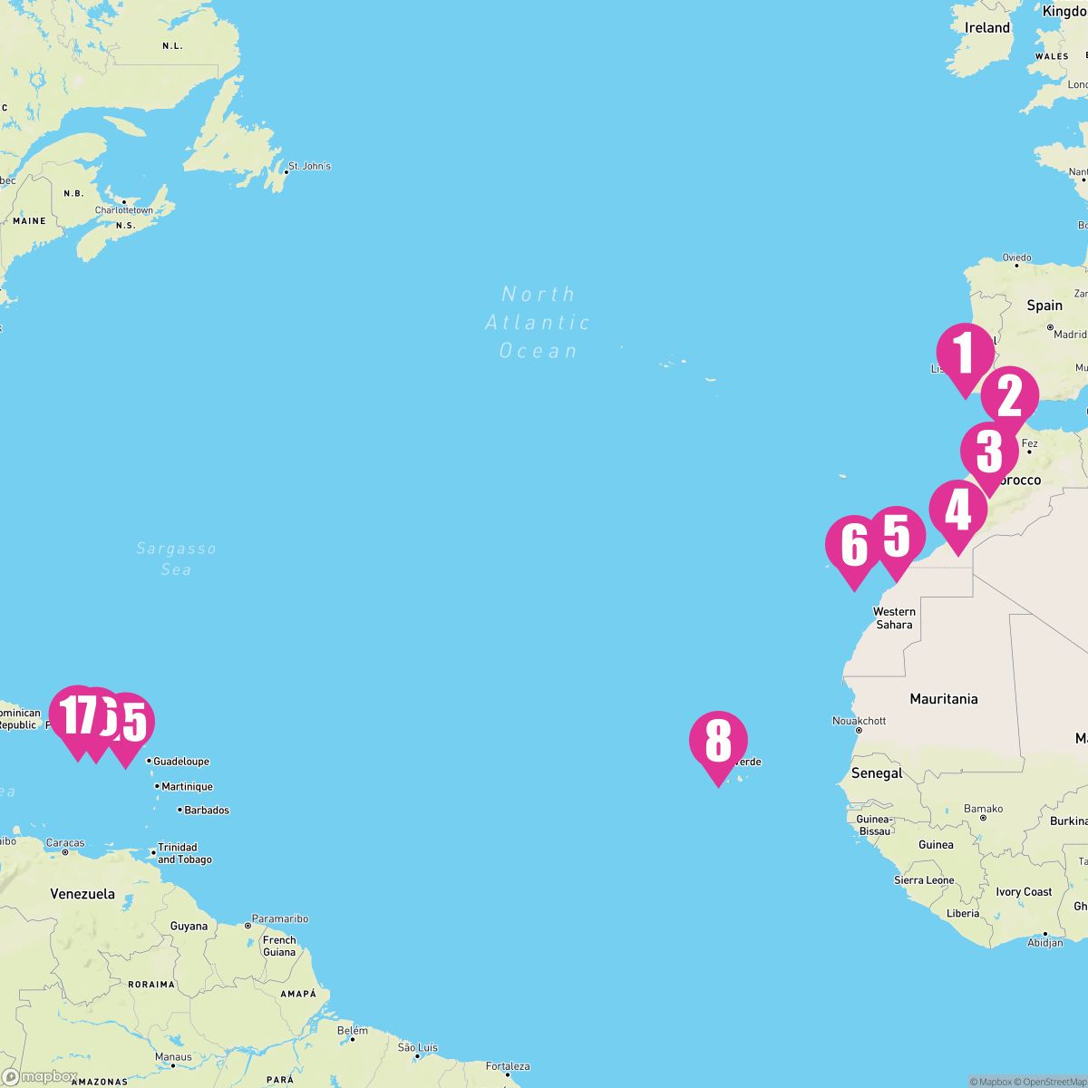 16 Night Transatlantic: Spain & Morocco (Lisbon To San Juan)