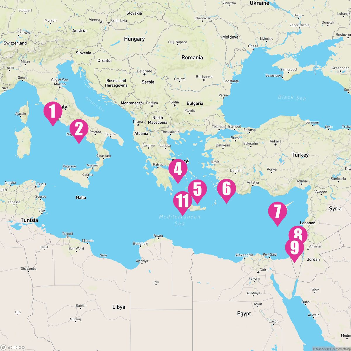 12 Night Holy Land (Rome Roundtrip)