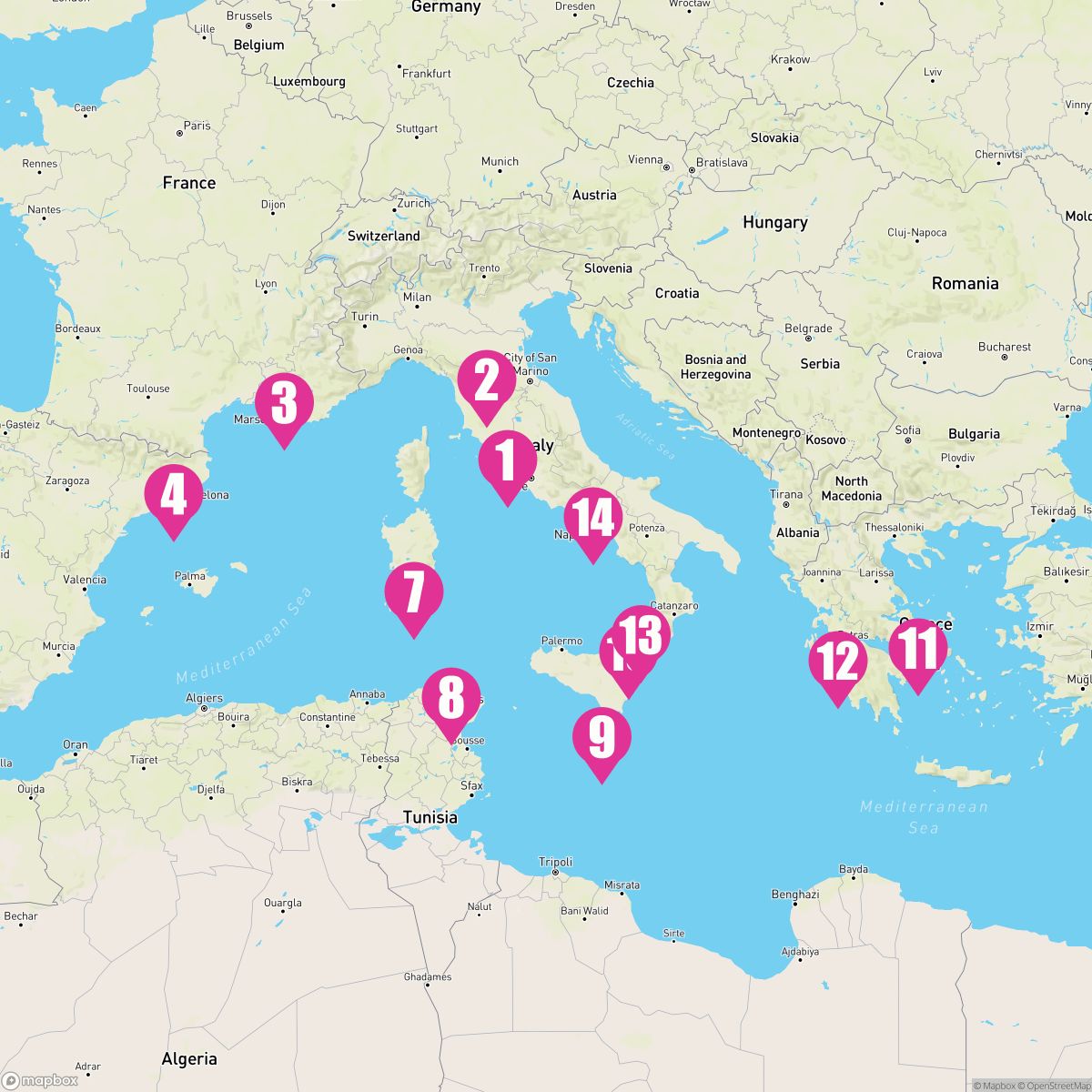 14 Night Traversing The Mediterranean: Barcelona Overnight (Rome Roundtrip)
