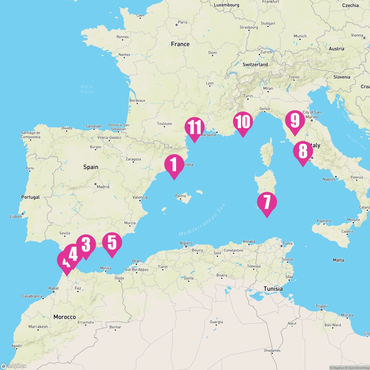 11 Night Western Mediterranean Medley: Andalusia & Cote Dazur (Barcelona Roundtrip)