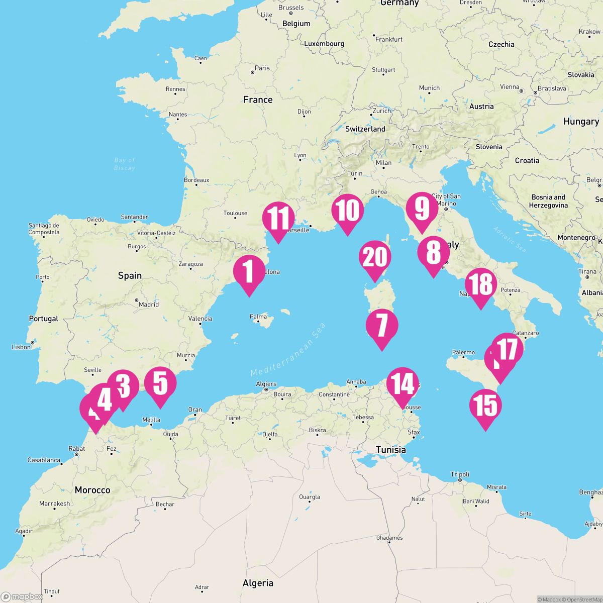21 Night Western Medley: Andalusia Cote Dazur & Malta (Barcelona Roundtrip)