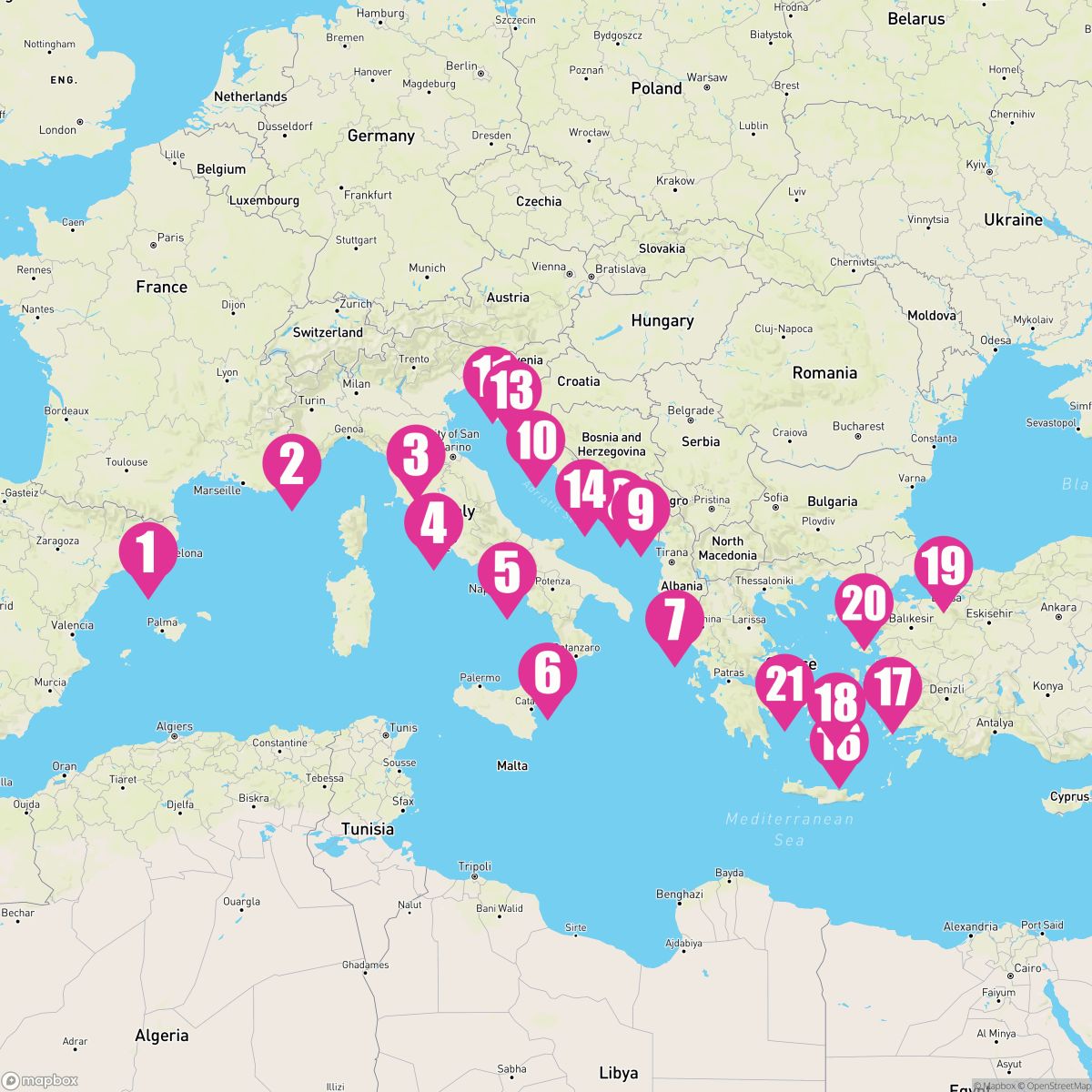 21 Night Italy Athens & Adriatic: Venice Croatia & Santorini (Barcelona To Athens)