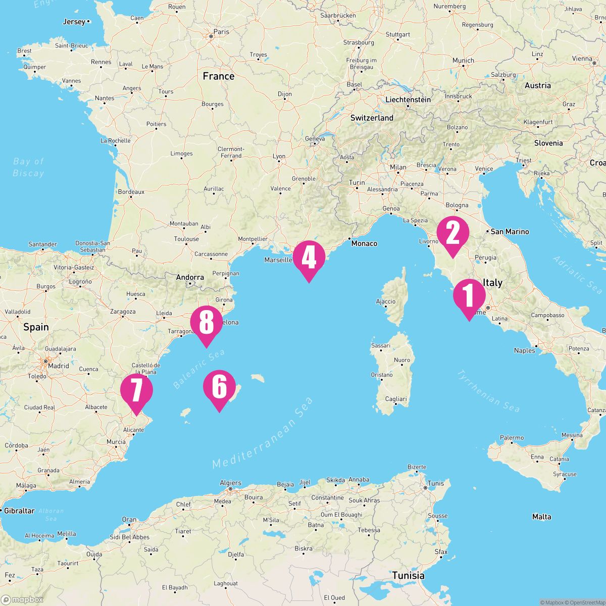 7 Night Western Mediterranean (Rome To Barcelona)