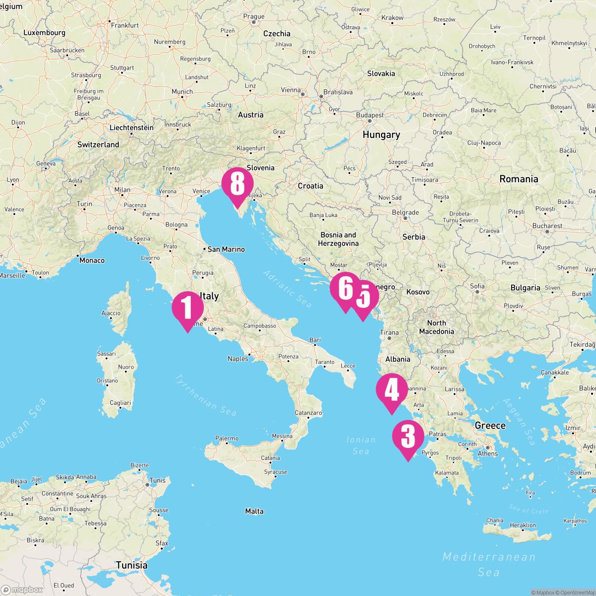 7 Night Mediterranean (Rome To Trieste)