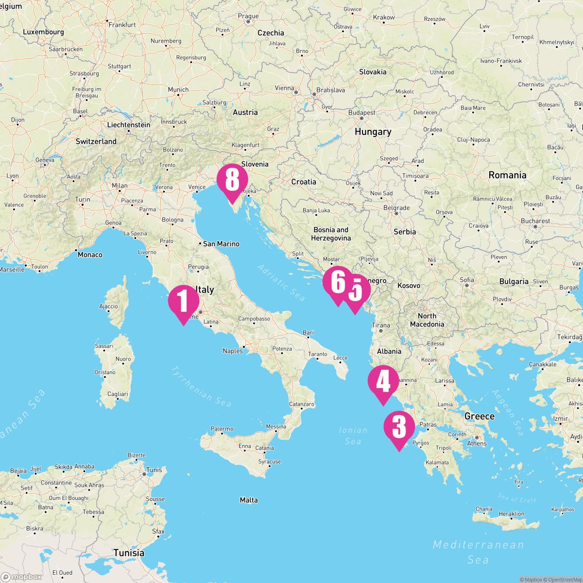 7 Night Mediterranean (Rome To Trieste)
