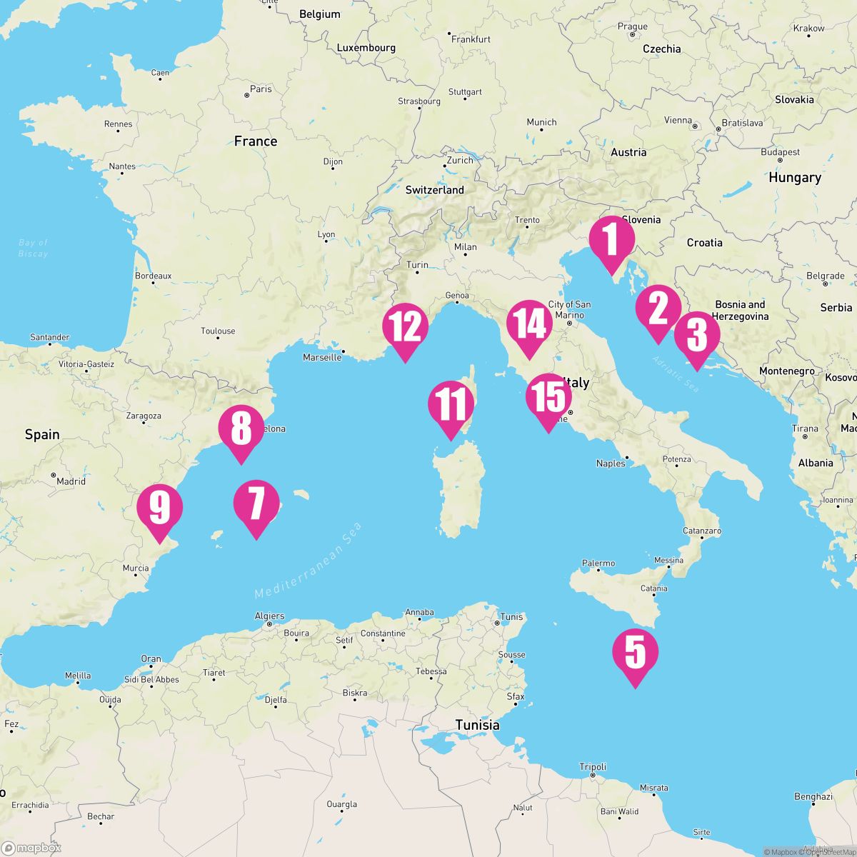 Adriatic and Western Mediterranean