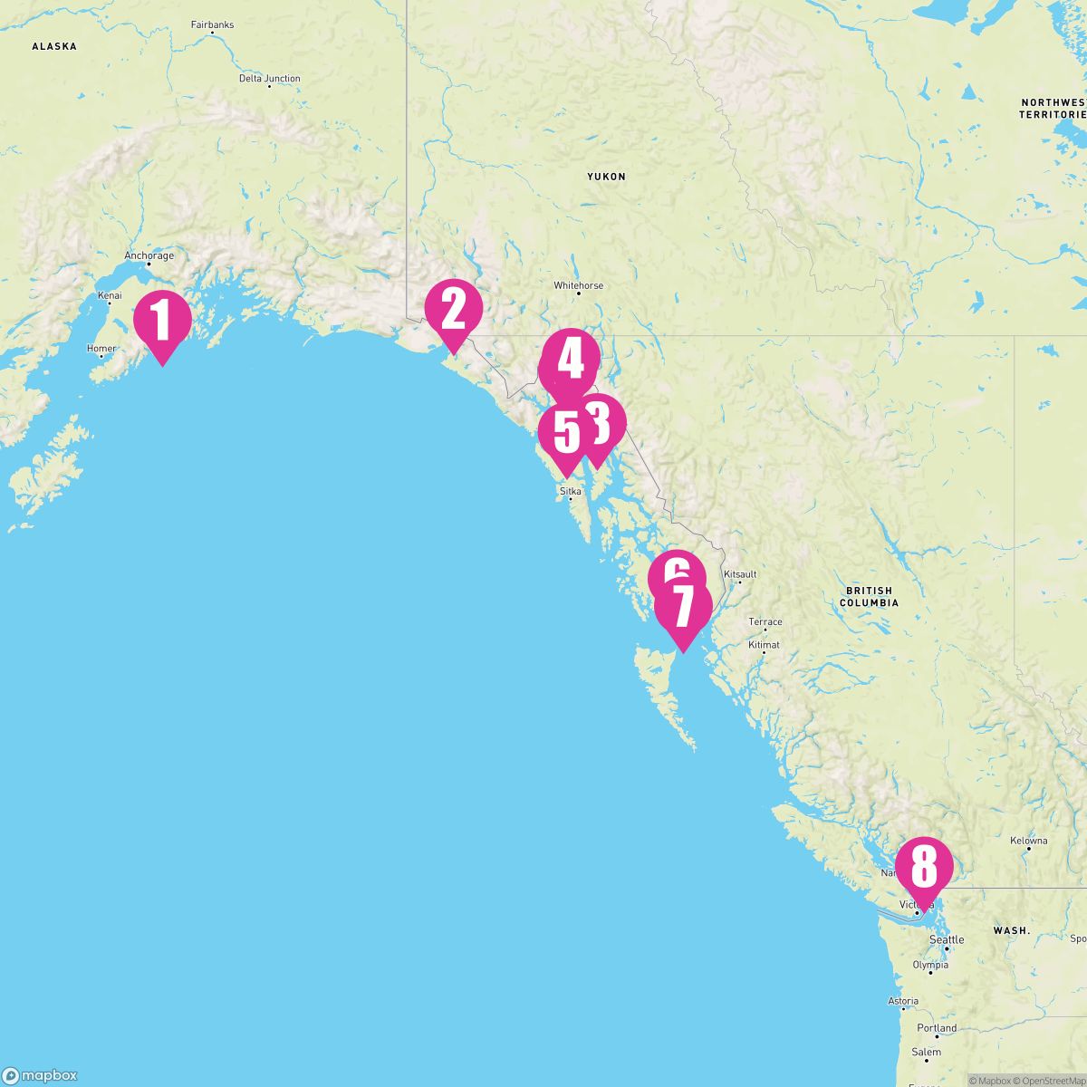 7 Night Southbound Alaska & Hubbard Glacier (Seward To Vancouver)