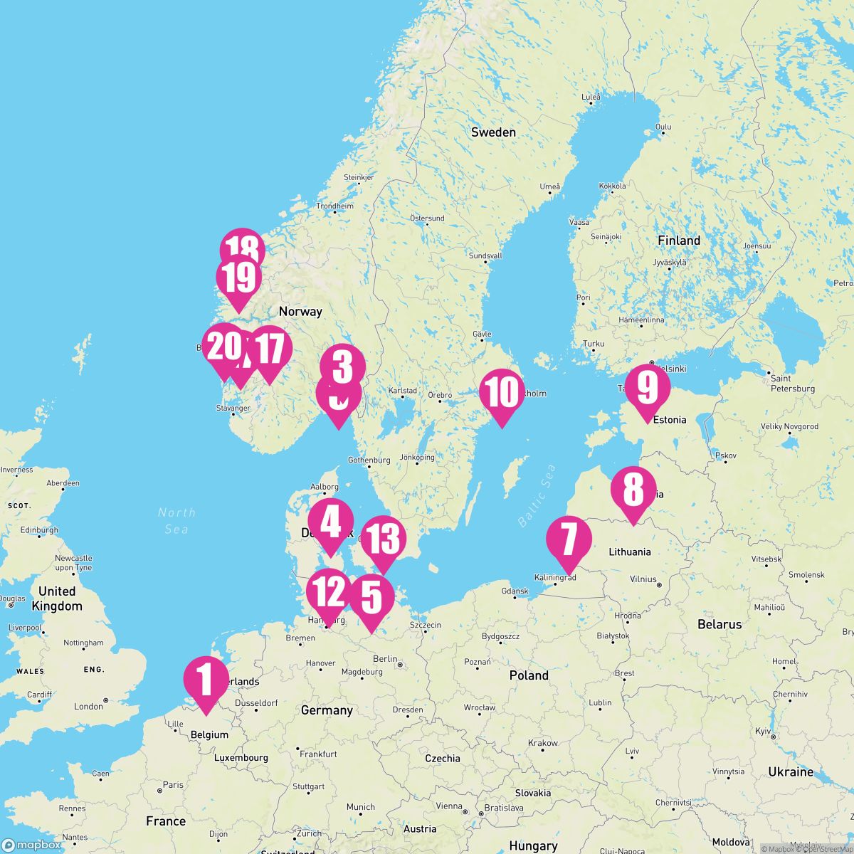 21 Night Capitals & Fjords: Lithuania Latvia & Nordfjord (Rotterdam Roundtrip)