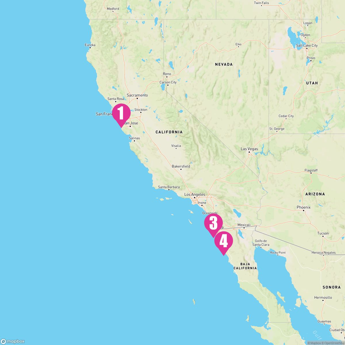 5 Night West Coast Getaway With San Diego (San Francisco Roundtrip)